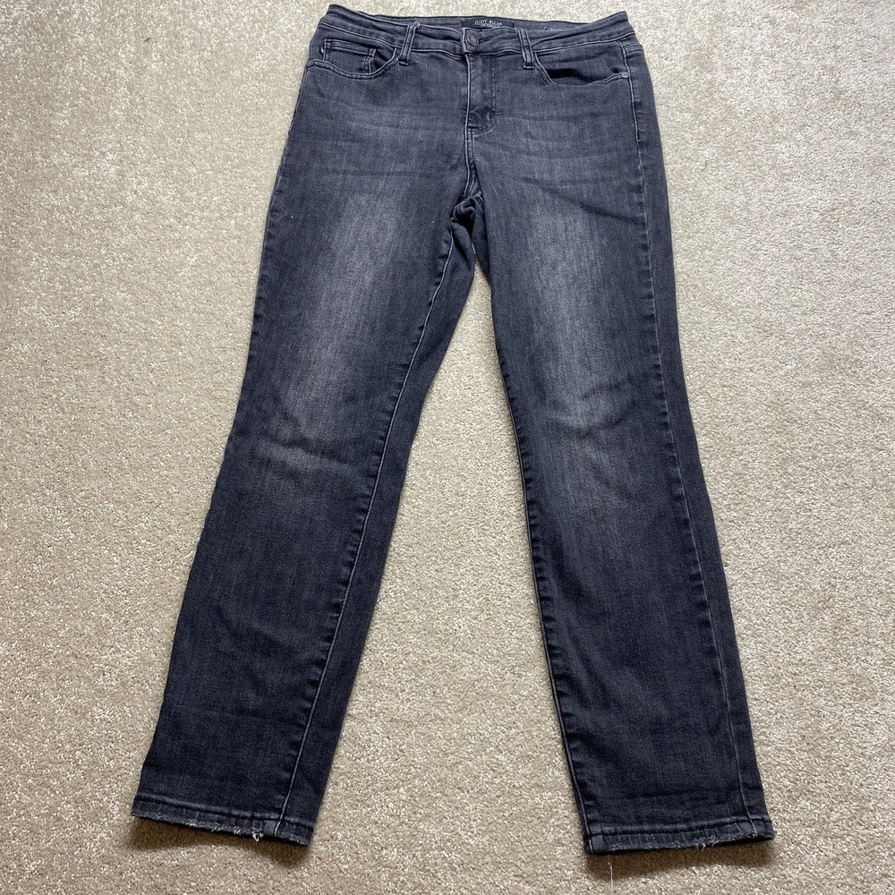 Judy Blue Boyfriend Jeans Junior Womens 7/28 Black Faded Stretch Denim JB88130